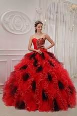 Sweetheart Ruffles Deep Pink 2014 Girl Quinceanera Dress