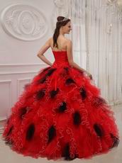 Sweetheart Ruffles Deep Pink 2014 Girl Quinceanera Dress