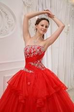 Scarlet Strapless Floor Length Military Ball Dress Online