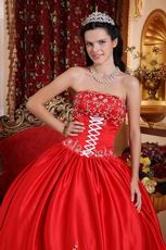 Embroidered Strapless Designer Puffy Quinceanera Party Outfits