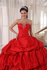 Alizarin Crimson Strapless Dress To Girl Quinceanear Wear