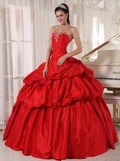 Alizarin Crimson Strapless Dress To Girl Quinceanear Wear