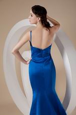 Royal Blue Mermaid Single One Shoulder Top Designer Prom Dress