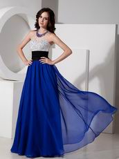 Stylish Royal Blue Beaded Evening Dresses Discount