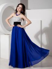 Stylish Royal Blue Beaded Evening Dresses Discount