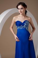 Sweetheart Empire Waist Skirt Lapis Lazuli Long Prom Dress