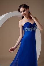 Sweetheart Empire Waist Skirt Lapis Lazuli Long Prom Dress