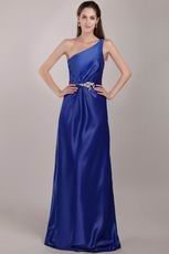 One Shoulder Royal Blue Top Designer Prom Dress