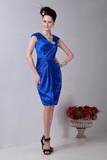 New Arrival Blue Short Skirt Formal Evening Dress