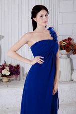 Affordable One Shoulder Dark Blue Prom Dresses For Women