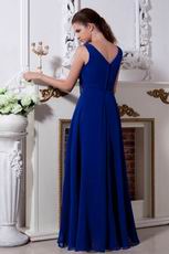 Affordable V-Neck Royal Blue Evening Formal Occasion Dress