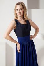 Square High Low Black And Royal Blue Evening Dress Sale