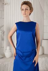 Backless Ankle-length Backless Royal Blue Formal Prom Dress