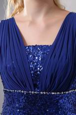 Flashy Sequin Paillette Royal Blue Evening Dress For Sale