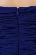 Hot Sell Halter Ruffles Skirt Sapphire Blue Prom Celebrity Dress