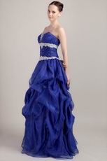 Beaded Sweetheart Floor-length Royal Blue Dress For Prom Party