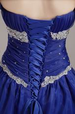 Beaded Sweetheart Floor-length Royal Blue Dress For Prom Party