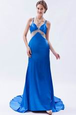 Sexy Straps Ultramarine Evening Dress For Women