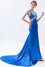 Sexy Straps Ultramarine Evening Dress For Women