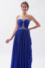 Inexpensive Royal Blue Evening Chiffon Dress For Women