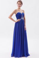 Inexpensive Royal Blue Evening Chiffon Dress For Women