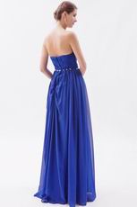 Inexpensive Royal Blue Evening Chiffon Dress For Women