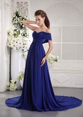 Sweetheart Style One Shoulder Royal Blue 2014 Top Prom Dresses