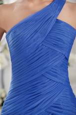 One Shoulder Mermaid Royal Blue Dresses For Evening