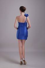 Lovely Cerulean Prom Dress With One Shoulder Neckline Skirt