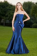 Sweetheart Neckline Mermaid Marine Blue Skrit Prom Dress