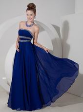 2014 New Arrival Dark Blue Floor Length Prom Evening Dress