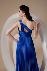 Cobalt Blue Evening Dresses One Shoulder Skirt With Split