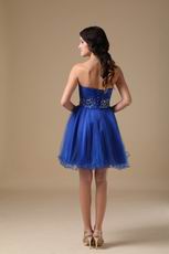 Sweetheart Royal Blue Quality Short Sweet Sixteen Gown