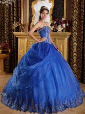 Royal Appliqued Bottom Skirt Quinceanera Dress Ready To Wear