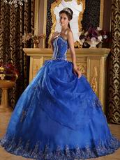Royal Appliqued Bottom Skirt Quinceanera Dress Ready To Wear