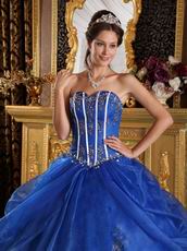 Royal Appliqued Bottom Skirt Quinceanera Dress Ready To Wear