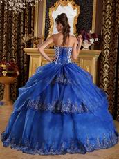 Royal Appliqued Bottom Skirt Quinceanera Dress Ready To Wear