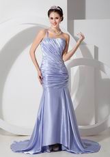 One Shoulder Mermaid Silhouette La Prom Dress Lavender