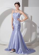 One Shoulder Mermaid Silhouette La Prom Dress Lavender