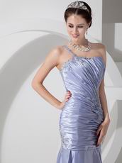 One Shoulder Mermaid Silhouette La Prom Dress Lavender