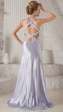 Silver Straps Beaded Sheath Skirt Prom Dresses For Cheap