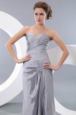 Silver Mermaid Taffeta Celebrity Evening Dress For Cheap