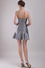 Silver Strapless 2014 Graduation Season Dress Cheap Price