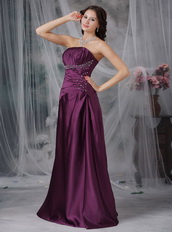 Strapless A-line Dark Purple Cache Prom Dress For Sale Inexpensive