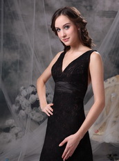 Not Expensive Cross Back V Prom Dress Made By Black Lace Inexpensive