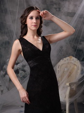 Not Expensive Cross Back V Prom Dress Made By Black Lace Inexpensive