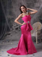 Hot Pink Mermaid Petite Prom/Evening Dress For Lady Wear Inexpensive