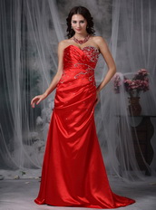 Sweetheart A-line Skirt Top Seller Prom Dress Scarlet Inexpensive