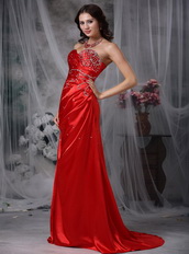 Sweetheart A-line Skirt Top Seller Prom Dress Scarlet Inexpensive
