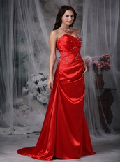 Sweetheart A-line Skirt Top Seller Prom Dress Scarlet Inexpensive